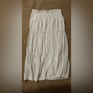 Long white skirt